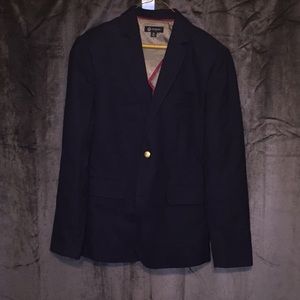 Jcrew wool navy blazer brass buttons